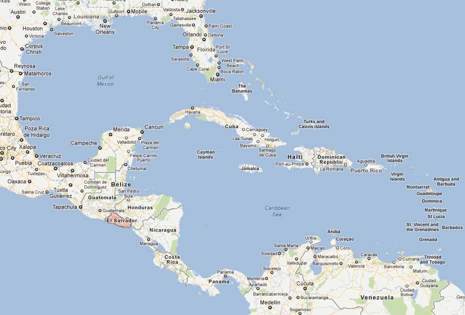 carte du Le Salvador Amerique centrale